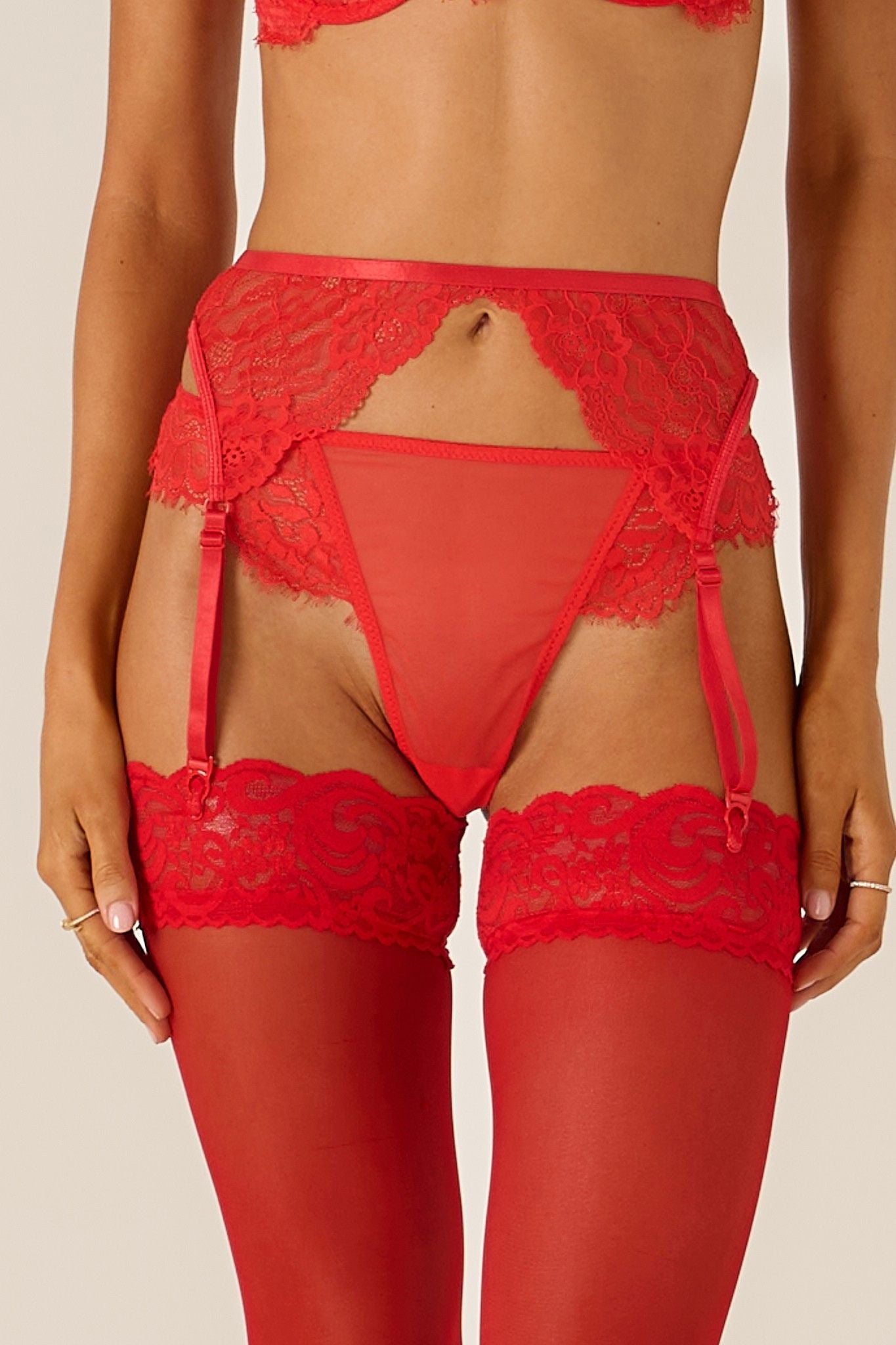 Shiloh Red Garter Belt Lingerie > Garter Belts Cloud Blvd 