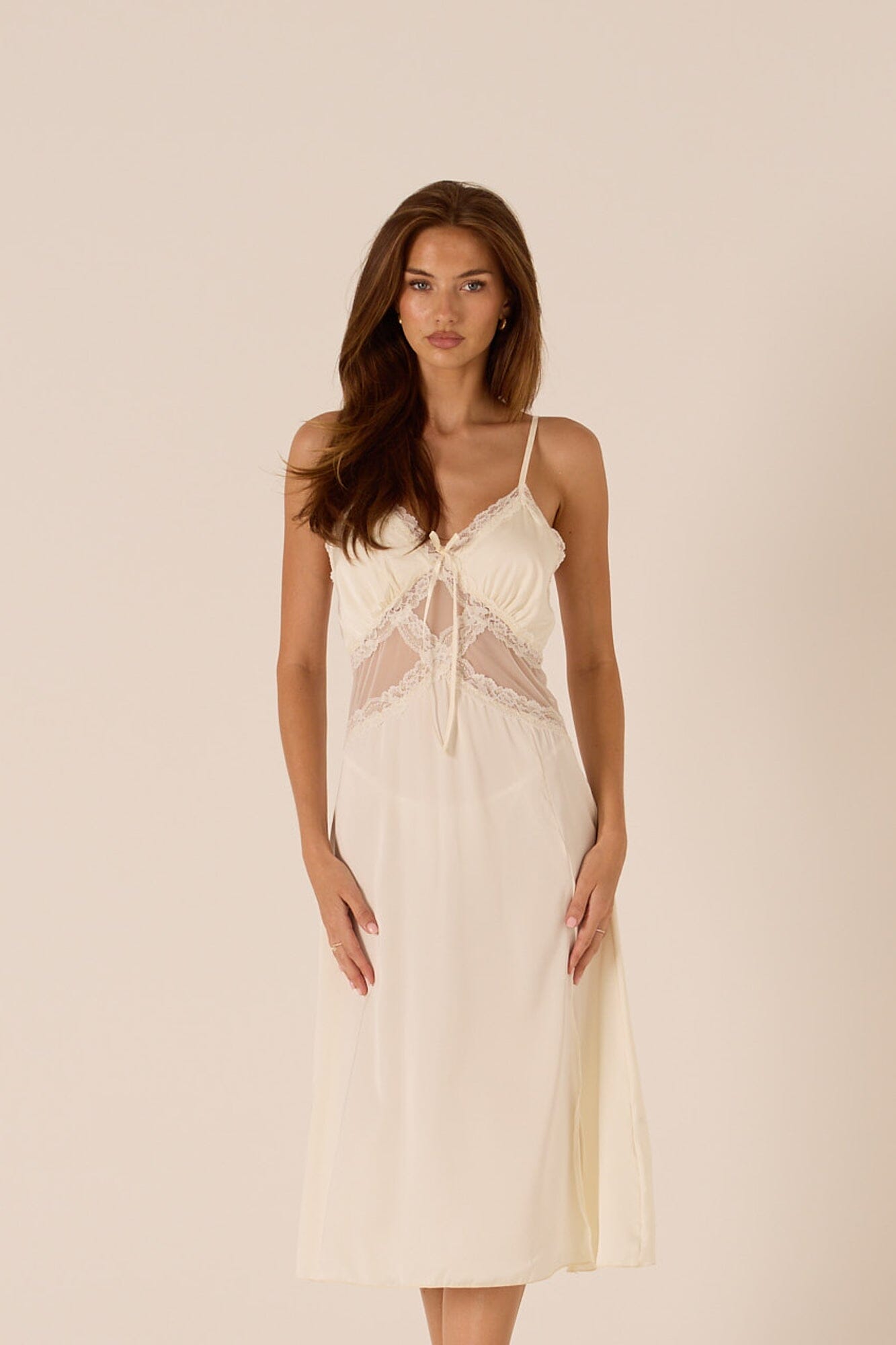 *On Hold TBC - TBC - Adira Cream Camisole Lingerie > Camisoles Cloud Blvd 