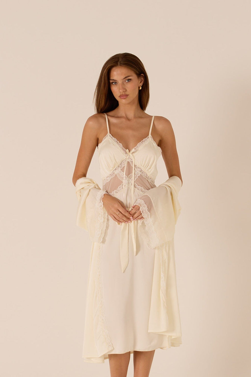 *On Hold TBC - TBC - Adira Cream Camisole Lingerie > Camisoles Cloud Blvd 