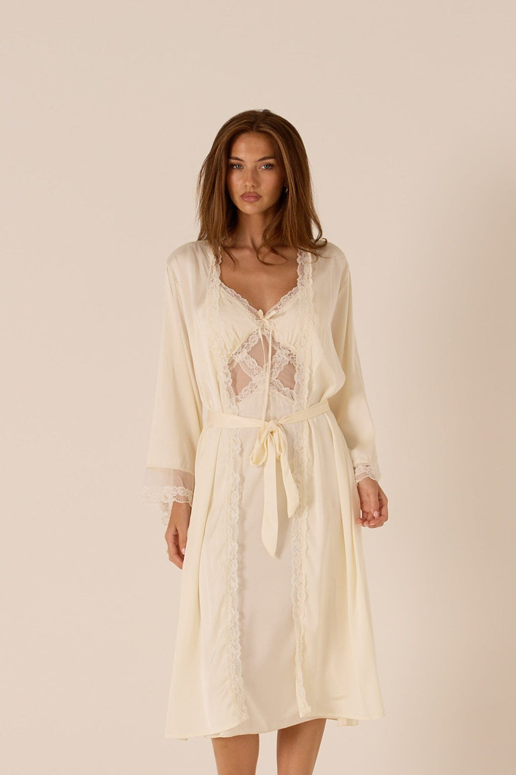*On Hold TBC - TBC - Adira Cream Robe Lingerie > Robes Cloud Blvd 