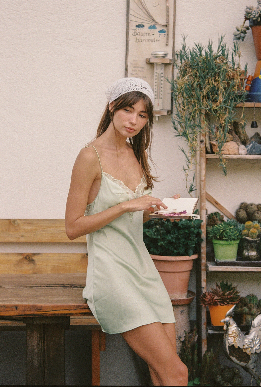 *On Hold 5 - 08/09 - Avril Green Camisole Lingerie > Camisoles Cloud Blvd 