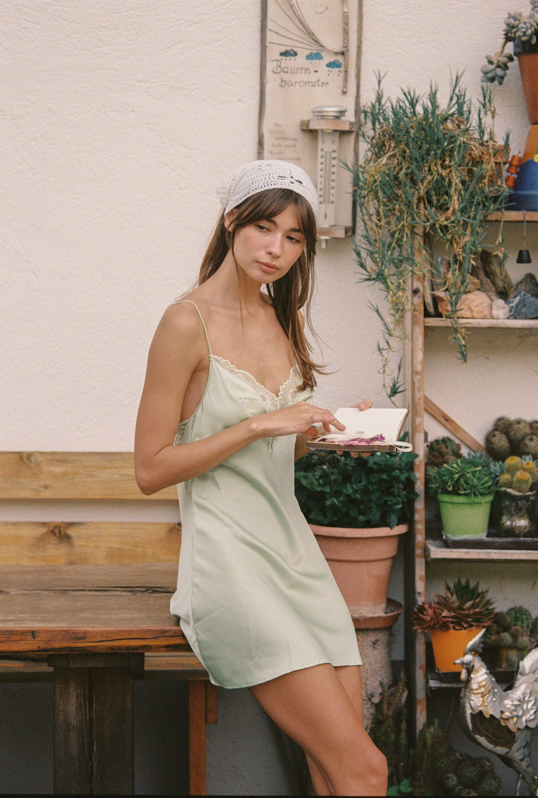 *On Hold 5 - 08/09 - Avril Green Camisole Lingerie > Camisoles Cloud Blvd 