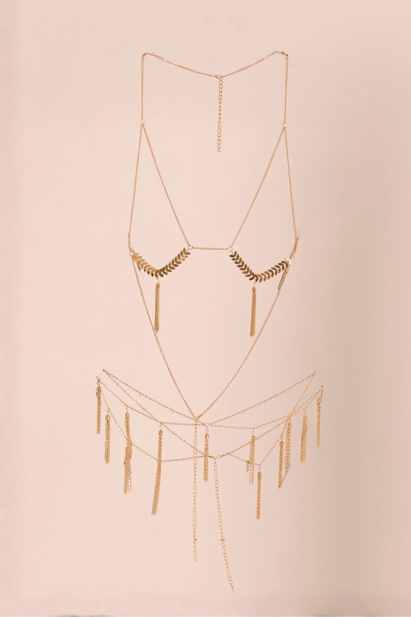 Isolde Gold Body Chain Set Lingerie Accessories > Body Jewelry Cloud Blvd 