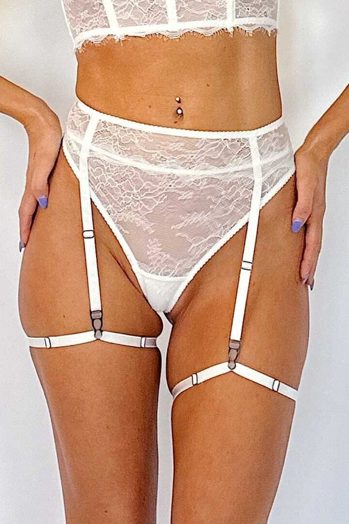 Arlissa White Suspenders SUSPENDERS Cloud Blvd 