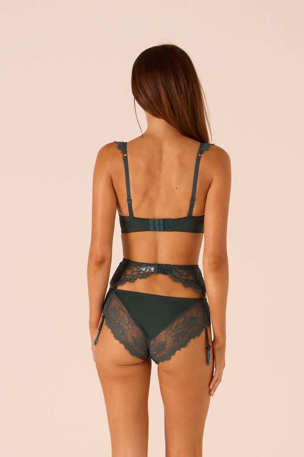 Capri Green Garter Belt Lingerie > Garter Belts Cloud Blvd 