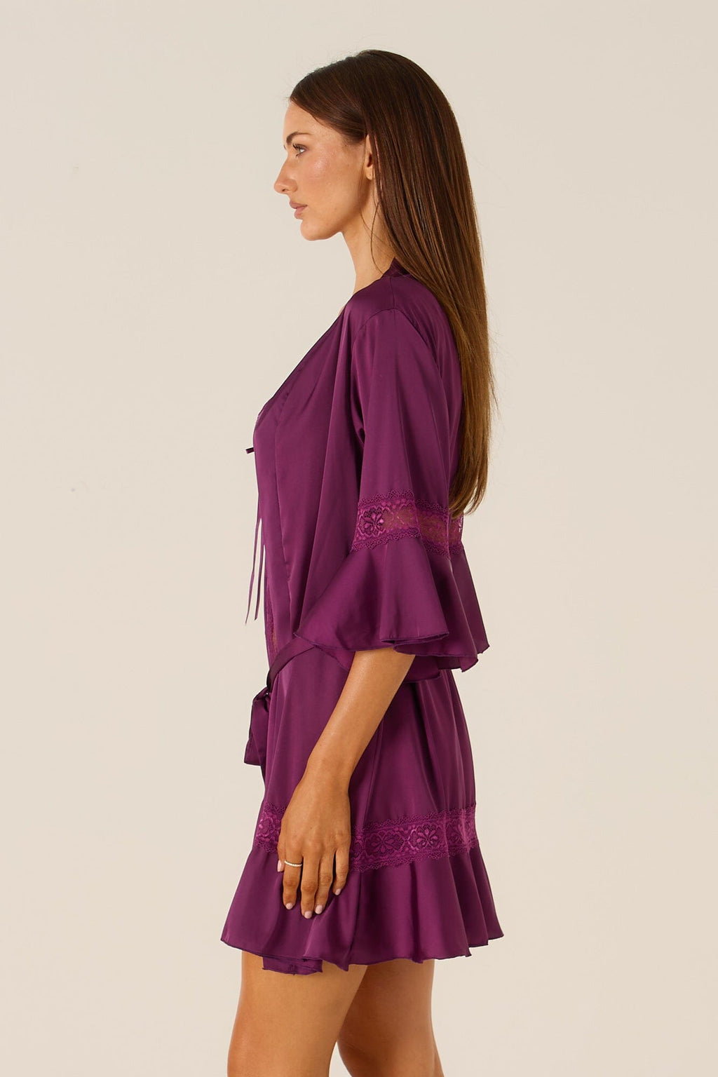 *On Hold TBC - TBC - Elara Purple Robe Lingerie > Robes Cloud Blvd 