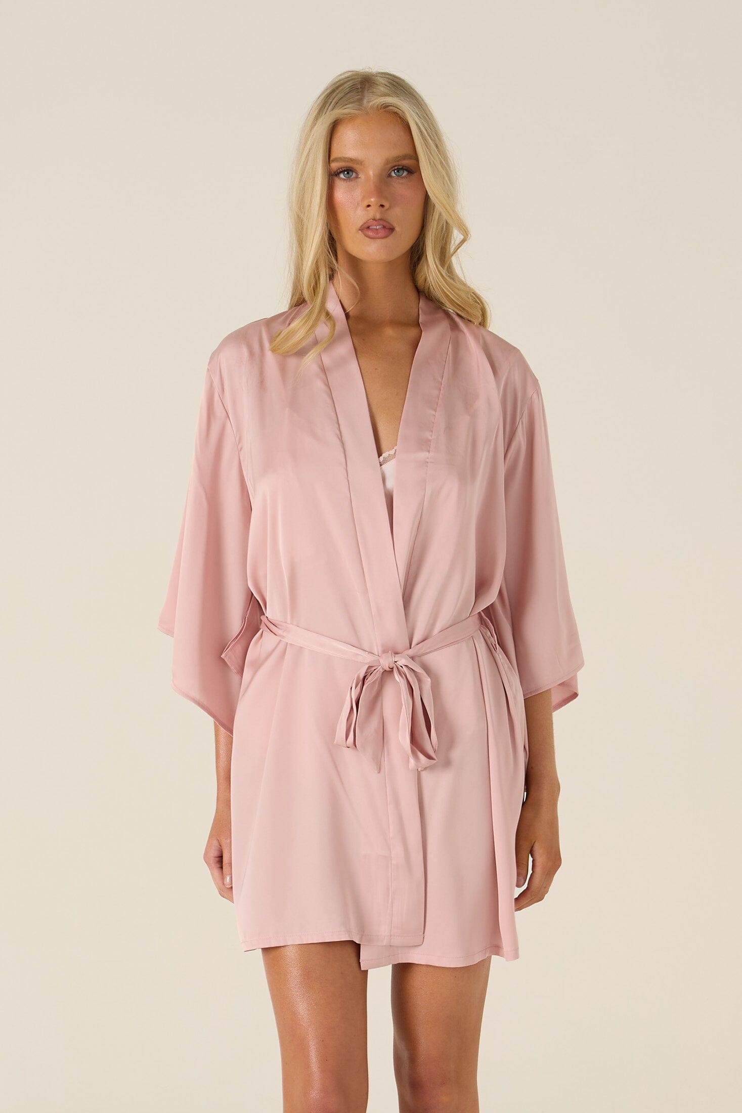 *On Hold TBC - 7/9 - Faye Pink Robe Lingerie > Robes Cloud Blvd 
