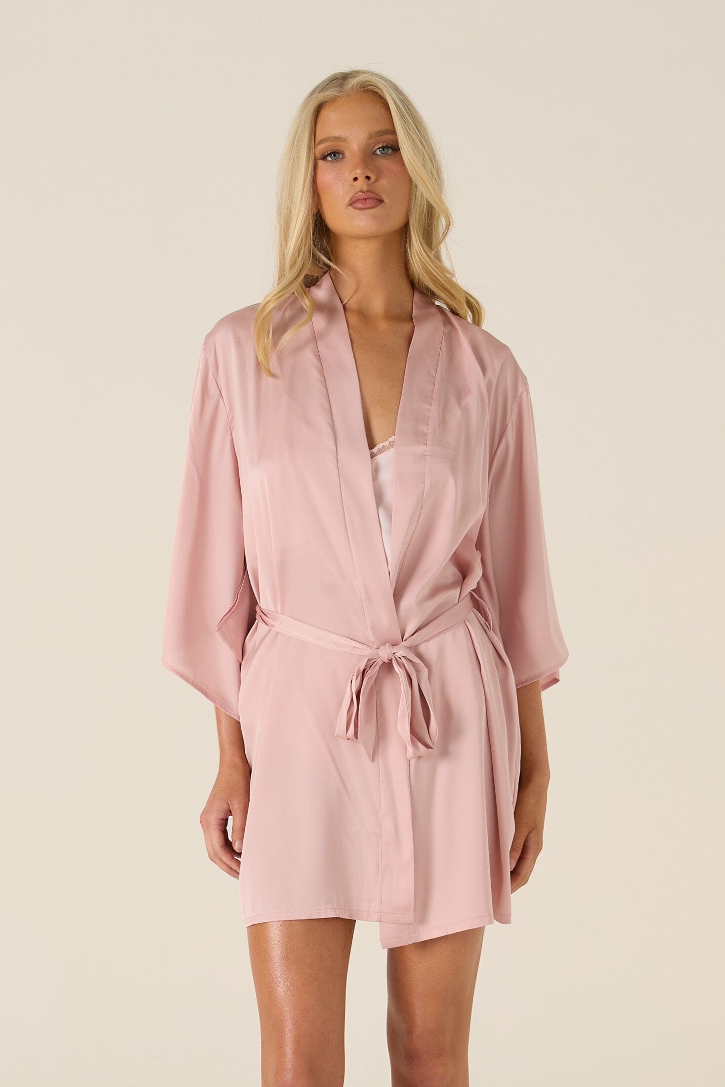 *On Hold TBC - 7/9 - Faye Pink Robe Lingerie > Robes Cloud Blvd 
