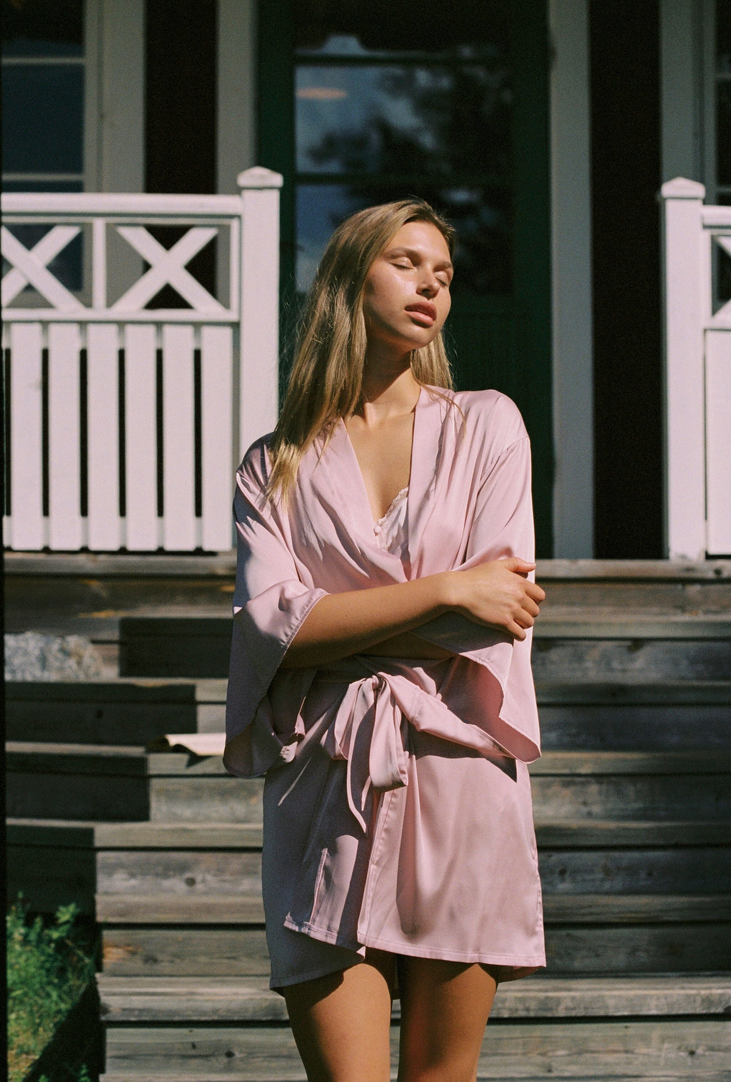 *On Hold TBC - 7/9 - Faye Pink Robe Lingerie > Robes Cloud Blvd 