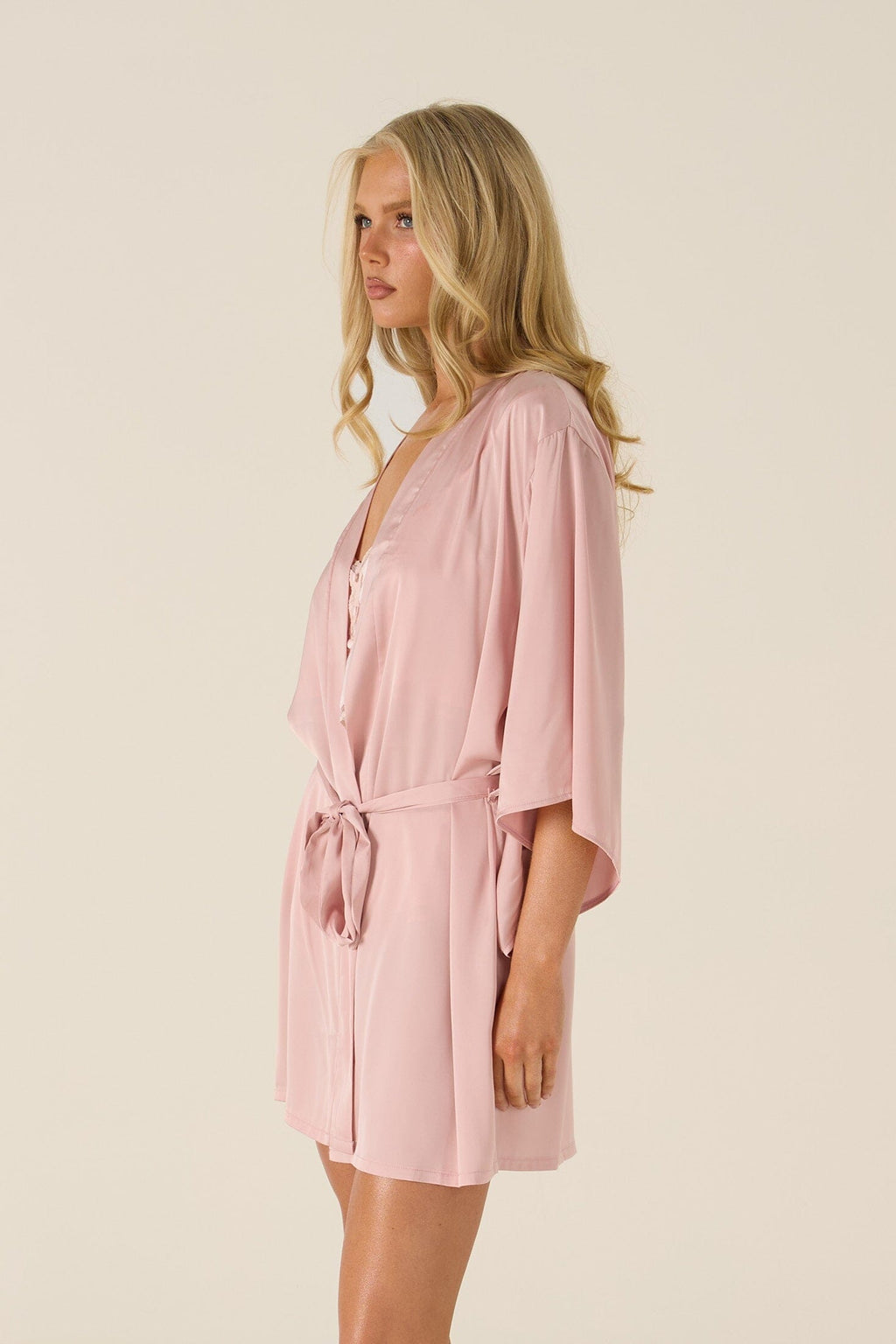 *On Hold TBC - 7/9 - Faye Pink Robe Lingerie > Robes Cloud Blvd 