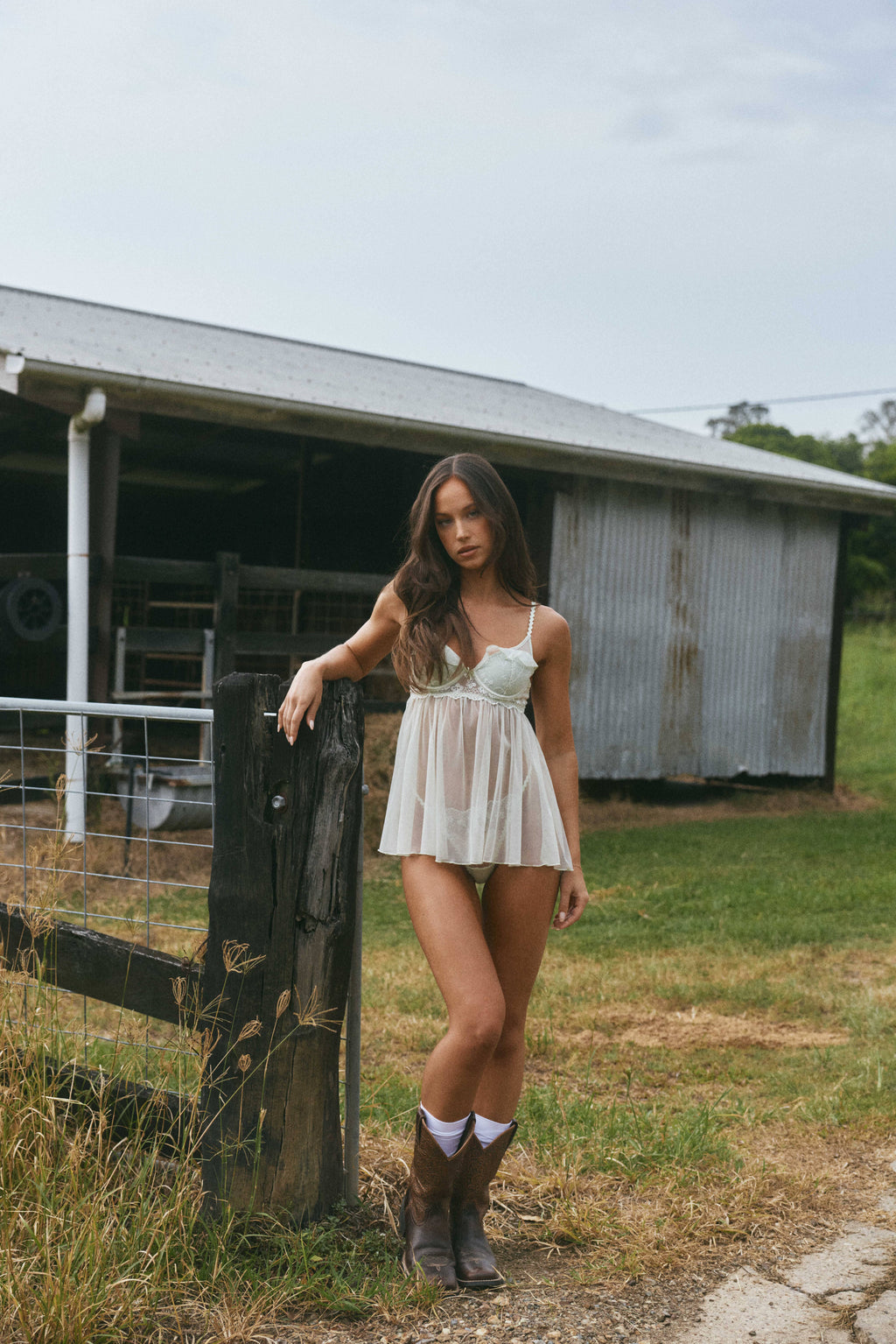 Isaia Green Babydoll Set Lingerie > Babydolls Cloud Blvd 
