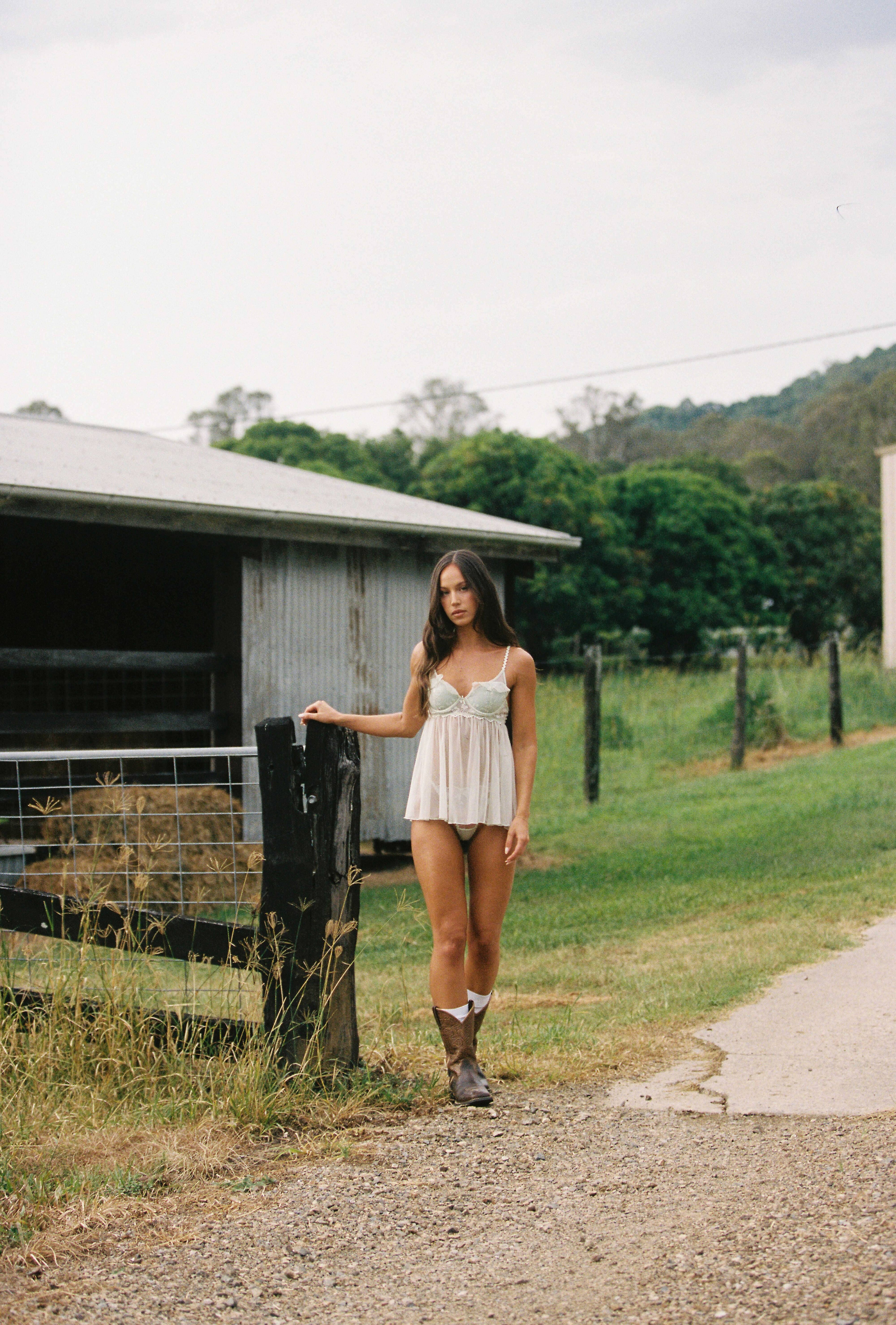 *On Hold 1 - 19/01 - Isaia Green Babydoll Set Lingerie > Babydolls Cloud Blvd 