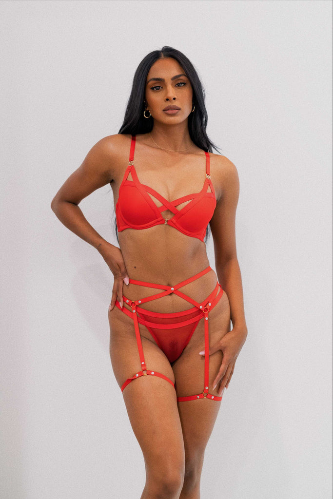 Jeanne Red 2 Piece Set (BND) SETS Cloud Blvd 