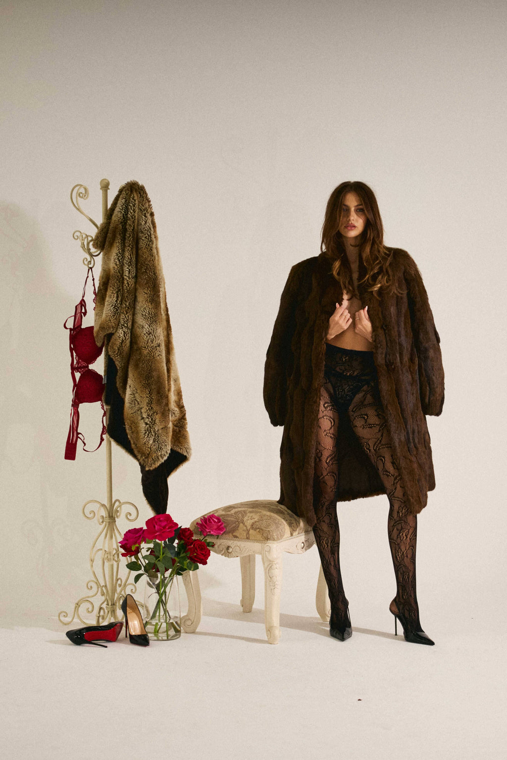 *On Hold 3 - 07/07 - Mikayla Black Lace Stockings STOCKINGS Cloud Blvd 