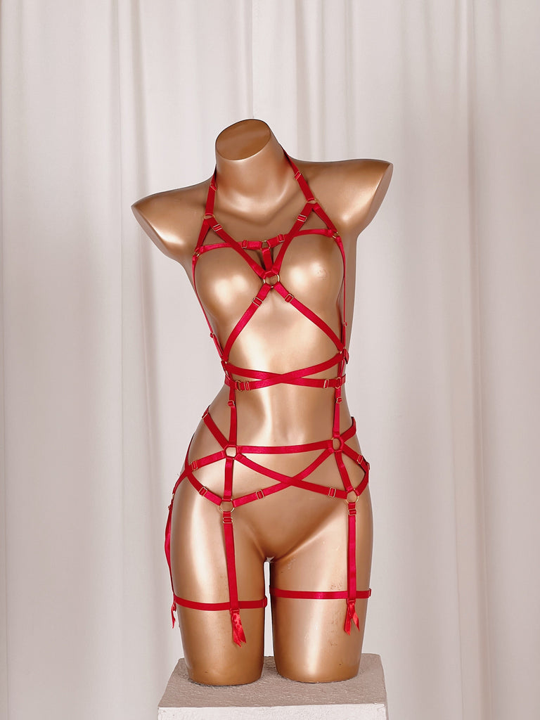 *On Hold 3 - 6/03 - Lennox Red Playsuit HARNESSES Cloud Blvd 