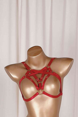 *On Hold 10 - 3/10 - Dina Red Harness Top Harnesses Cloud Blvd 