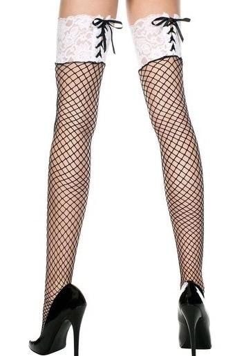Maid Lace Up Stockings STOCKINGS Cloud Blvd 
