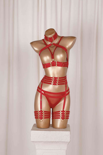 *On Hold 10 - 3/10 - Inessa Moette Red Set HARNESSES Cloud Blvd. 