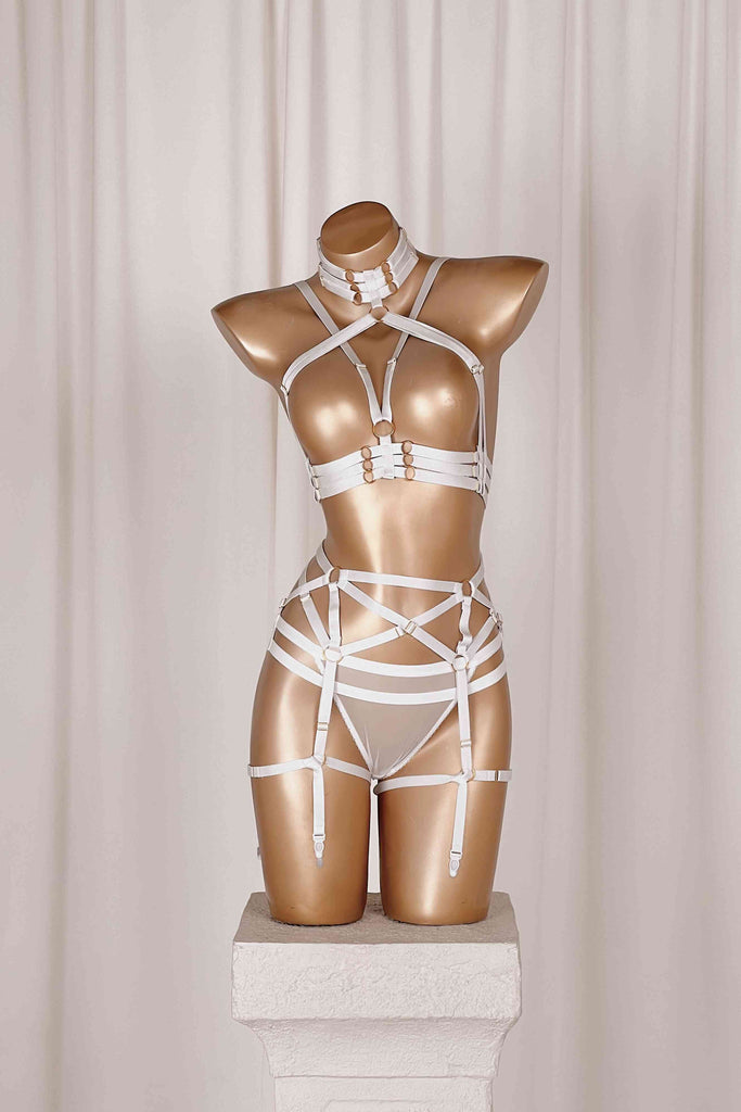 *On Hold 10 - 3/10 - Inessa Moette White Set HARNESSES Cloud Blvd. 