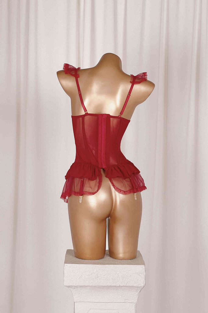 *On Hold 10 - 3/10 - Liana Red Corset Corsets & Waspies Cloud Blvd 